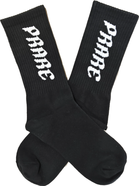 Black Socks x White Logo